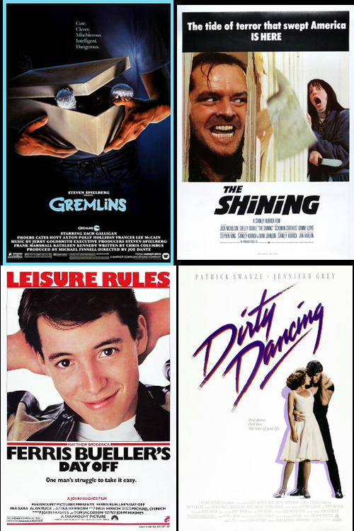 A selection of quotable 1980s movie posters