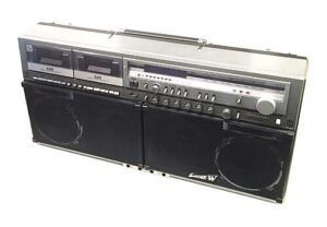 A classic 1980s boombox