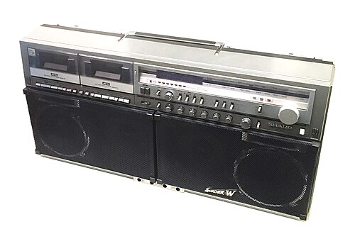 A classic 1980s boombox