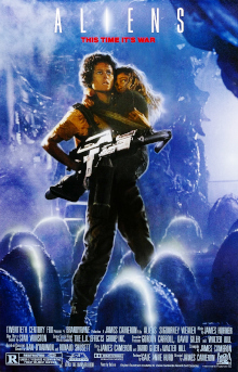 Aliens (1986) theatrical movie poster