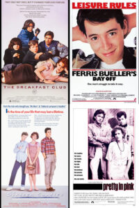 A selection of John Hughes 1980s movie posters