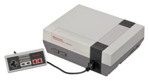Nintendo Entertainment System (NES) console and controller