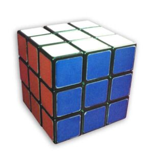 A solved Rubik's Cube, the iconic 1980s puzzle toy