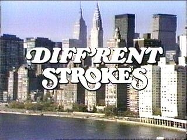 Diff'rent Strokes title card (NBC, 1978) Diff'rent Strokes title card over the Manhattan skyline