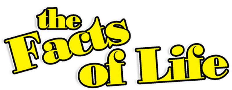 The Facts of Life sitcom title logo in yellow lettering