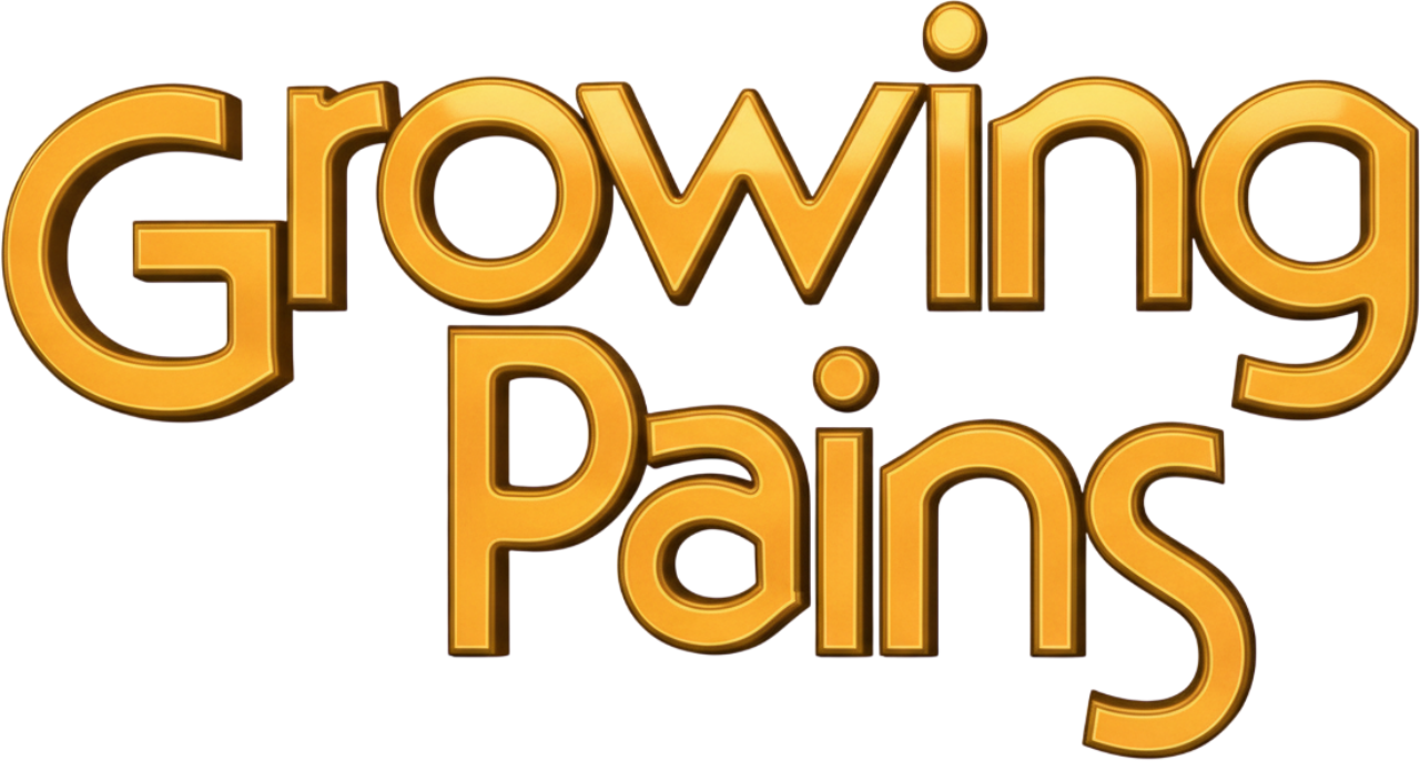 Growing Pains sitcom title logo in gold lettering