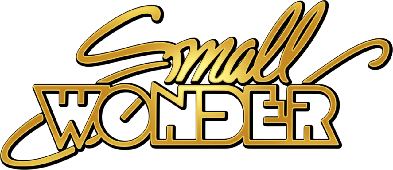 Small Wonder sitcom title logo in gold script